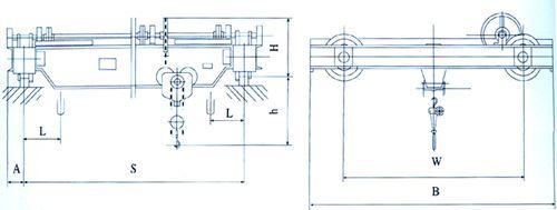 SL型手動單梁式起重機結(jié)構(gòu)圖